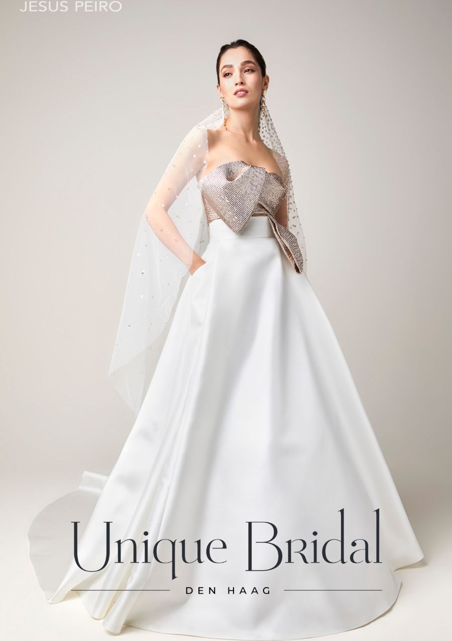 Voor achter lang trouwjurken | Unique Bridal